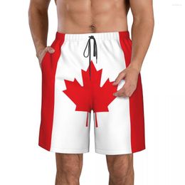 Men's Shorts Quick Dry Summer Mens Beach Board Briefs For Man Swim Trunks Swimming Beachwear Flag Of Canada