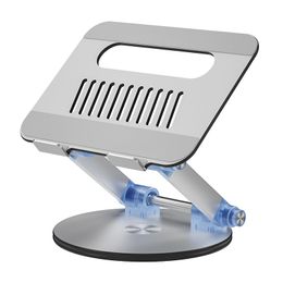 New 360° rotating foldable aluminum alloy computer stand touch-tone adjustment laptop tablet cooling stand