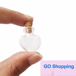 Shaped Mini Small Glass Bottles with Clear Cork Stopper Tiny Vials Jars Containers Message Weddings Wish Jewellery Favours 10pcs Classic
