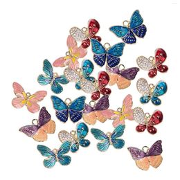 Charms 20 Pieces Animal Butterfly Pendant Accessories Supplies For Jewellery Making Women