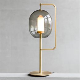 Table Lamps Postmodern Minimalist American Creative Living Room Study Light Designer Villa Model Bedroom Bedside Lamp