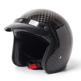 Motorcycle Helmets Carbon Fiber Half Helmet Open Face Scooter Casco Pilot Men Motorbike Capacete De Moto All-season Universal