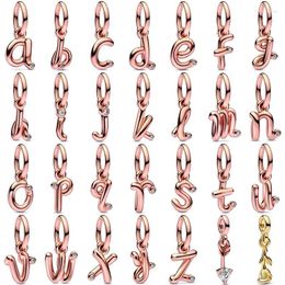 Loose Gemstones Original A-Z Letter Script Alphabet Arrow Of Love Pendant Bead 925 Sterling Silver Me Charm Fit Fashion Bracelet Diy Jewellery