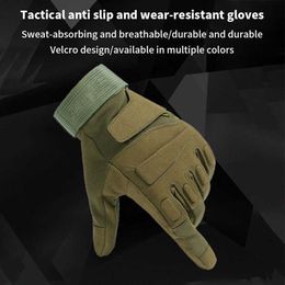 Sports Gloves Outdoor Tactical Full Finger Military Training Gloves Army Sport Climbing Cycling Shooting Hunting Riding Anti-Skid Mittens P230512
