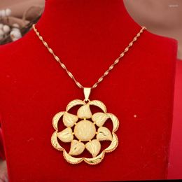 Pendant Necklaces Gligli Small For Women Girl Gold Colour Sun Flower Thin Chain Jewellery Ladies Festival Gift