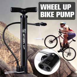 Bike Pumps WHeeL UP Portable Bicycle Pump 120 PSI High Pressure Cycling Ball Inflator Standing Bike Hand Motorcycle bicycle Tyre fill pump 230511