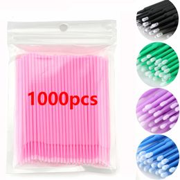 Cotton Swabs 1000pcs Disposable Eyelash Tools Makeup Eyelashes Brushes Micro Mascara Applicators Swab 230511