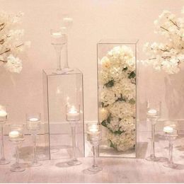 Party Decoration 2pcs/set)wedding Acrylic Rectangle Cake Tables Perspex Square Plinths Yudao242