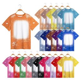 Sublimation Blanks Mens T Shirts Tie-Died Unisex Kid Women Men T- shirts For Custom Christmas Gifts