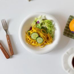Plates Lisasop Japanese-style Folding Household Soup Plate White Simple Round Drum Dinner Bowl Spaghetti Dessert Tableware