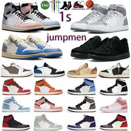 designer shoes basketball shoe jumpmen 1 1s low jordased Black Phantom TS Mocha Voodoo Low Concord Vintage UNC Grey Skyline Stealth Starfish mens sneakers trainers