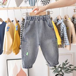 Jeans Children'S Clothing Children Pants Boys girls denim jeans Holes Jeans Spring And Autumn Cotton Baby Kids Children Pants 230512