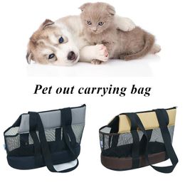 Carrier Outdoor Portable Oneshoulder Pet Bag Breathable Lightweight Handbag Foldable Mesh Bag Multifunctional Dog Bag Cat Bag