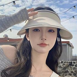 Wide Brim Hats 1pc Summer Breathable Sun For Women Adjustable UV Protection Visor Outdoor Sports Fashion Sunscreen Cap