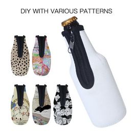 Sublimation Neoprene Beer Bottle Sleeve Blank Reusable Bottle Sleeve Organization Insulated Sleeves Bottle Cover E0512