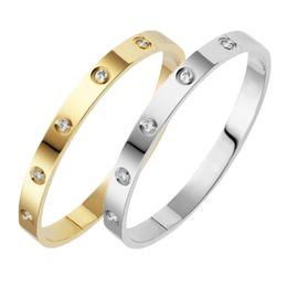 Bangle Stainless Steel Luxury Nail Bangles For Women Bracelets On Hand Lady Girl Womens Fashion Jewellery Designer Gifts 230511