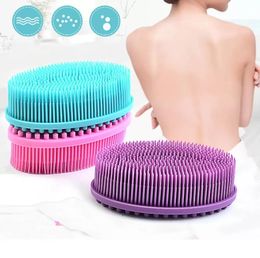 Silicone Body Brush Baby Shower Sponge Dry Massager Bath Towel for Body Bast Silicone Body Scrubber Back Scrubber Wholesale