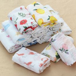 Blankets Swaddling 120X120CM Muslin Blanket born Baby Cotton Swaddle Infant Gauze Both Towel Warp Soft Breathable For Stuff 230512