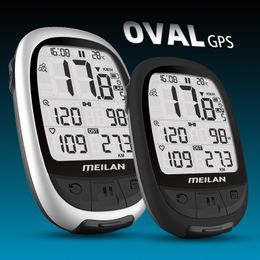 Bike Computers MEILAN Oval M2 Bike GPS Navigation ANT Cycling Computer Support Connect With Cadence Heart Rate Female Male Round Shape Metre 230511