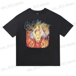 Men's T-Shirts Frog drift Superior Quality Fshion Brand Vintage Streetwear High Street Printing Flame Oversized Summer t-shirts Tee Top Men T230512
