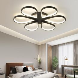 Chandeliers Modern Led Chandelier For Living Dining Room Bedroom Kitchen Loft White/Black Aluminum Body Ceiling Fixtures