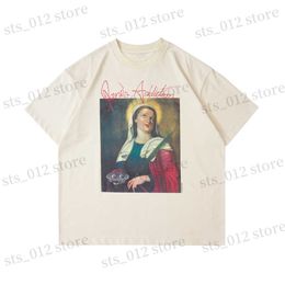 Men's T-Shirts Frog Drift Fashion Wear Streetwear Vintage Jerry Design Mary Lucy Famous painting printing Oversize Loose t-shirt tee mens homme T230512