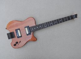 6 Strings headless electric guitar with mahogany body rosewood fretboardcan be customized as request