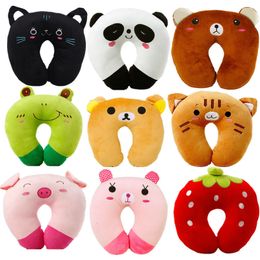 Pillows 9 Colours Soft UShaped Plush Sleep Neck Protection Pillow Office Cushion Cute Lovely Travel For ChildrenAdults 230512