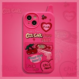 Pinky Sweet girls phone cases for iphone 11 12 promax 13 13pro 13promax 14 14pro 14promax Back Covers Fashion Pink Me case shell fundas ONETH