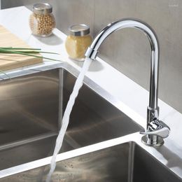 Kitchen Faucets Sink Faucet Single Hole 360 Drgree Rotation Spout Cold Water Mixer Handle Stainless Steel Tap