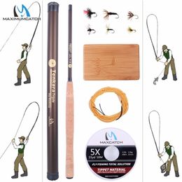 Fishing Accessories Maximumcatch 9 13FT V Tenkara Rod Outfit IM10 36T Carbon Fibre Fly Tenkara Line Wooden Box Flies 230512