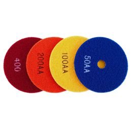 Polijstpads HT Super 4Inch Diamond Polishing Pads Copper Bond Wet Polishing Pad Granite Marble Concrete Floor Grinding Discs 4PCS