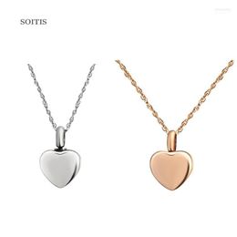 Pendant Necklaces Mini Heart Shape Gold Colour Customise Fillable Ash Necklace Fashion Keepsake Gift For Women Men Prayer BoxPendant Morr22