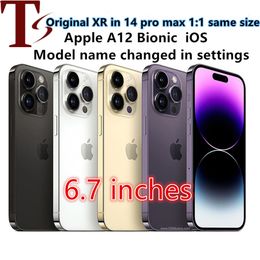 Apple Original iphone XR in 13 pro Max or 14 pro max style 6.7inches phone Unlocked with 13/14promax box&Camera appearance 4G RAM 64GB 128GB 256GB smartphone