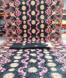 Fabric African Dubai Atiku Fabrics High Quality Soft Bazin Riche Lace Fabrics Embroidery Brocade Fabrics Basin Riche Brode Lace 7Yards