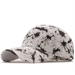 Snapbacks Simple Fashion Women Tie Dye Cap Multicolor Irregular Print Baseball Cap Female Outdoor Streetwear Summer Caps Hats P230512