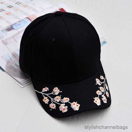 Ball Caps Summer New Plum Flower Embroidery Baseball Cap Ladies Caps