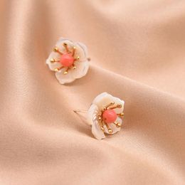 Stud Earrings XlentAg Original Design Shell Folwer For Women Accessories Daughter Birthday Gift Cute Fashion Jewellery GE0611