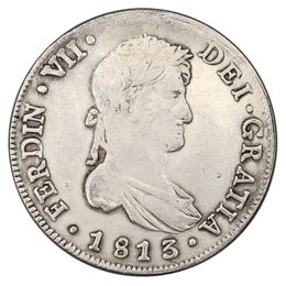 1813 Spain 8 Reales Silver plated Copy Coins