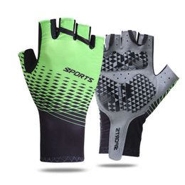 Sports Gloves Shockproof cushion gel gloves cycling bike half finger sport gloves men women summer mtb gloves gym fitness P230512