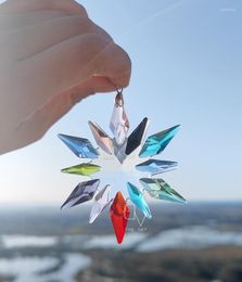 Charms 2011 Exquisite Crystal Snowflakes Car Pendant Ornament Figurine Sun Catcher Snowflake Hanging Christmas Gift Craf