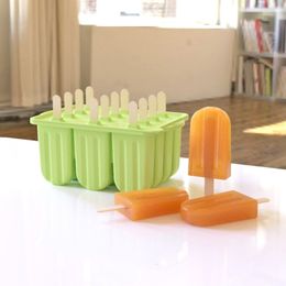 Ice Cream Tools 12 Grid Popsicle Mold Ice Cube Cool Freezing Tray Ice Cream Maker Yogurt DIY Mould Available Reusable Tool for Bar Silicone 230512