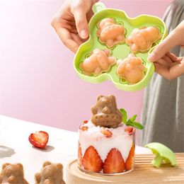 Ice Cream Tools Cartoon Diy Bear Summer Ice Cube Tray Cute Ice Cream Maker Tool For Children Silicone Household Ice Maker Kitchen Accessories 230512