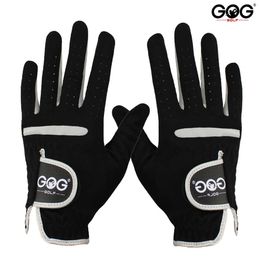 Sports Gloves Gog golf gloves for men soft black fabric breathable outdoor sports golf ball glove right hand non-slip 1 piece P230512