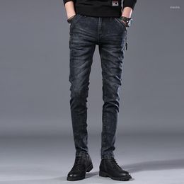 Men's Jeans 2023 Spring And Autumn Men's Classic Fashion Black Elastic Denim Trousers Casual Comfort High-Quality Small Foot Pants