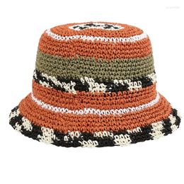 Wide Brim Hats 2XPC Women Basin Hat Handmade Crochet Fisherman Summer Must-have For Girl