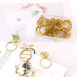 18pcs/lot Pineapple Paper Clips Kawaii Stationery Clear Ring Binder Pos Tickets Notes Letter H0263