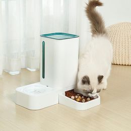 Feeding Cat Bowl Double Bowl Automatic Feeding Dog Bowl Cat Food Drinking Water Integrated Cat Food Holder Kittens Pet Drinking Supplies