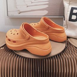 Sandals 2022 Thick Platform Beac Summer Indoor Bathroom Non-slip Women Slippers Home Women Sandals Fashion Cozy Lady Slides G230512