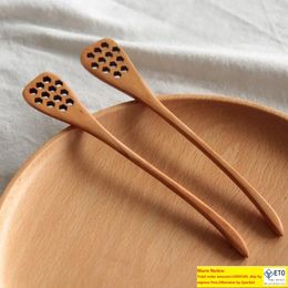 100pcslot Natural Wooden Honey Stick Kitchen Supplies Honey Stirrer Stirring Long Spoon Honeycomb Honey Dipper Wood LX2140